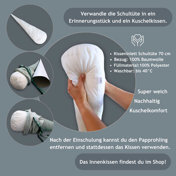 Innenkissen, Kissen Inlet, Kuschelkissen, Füllung für Schultüte