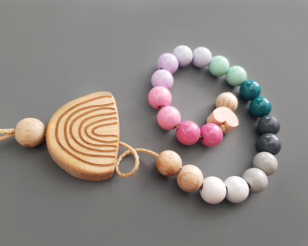 Rechenkette - bunt, Holz, verschiedene Motive