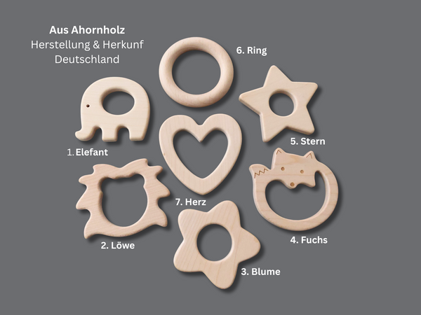 Anhänger Greifling aus Ahornholz Babyspielzeug