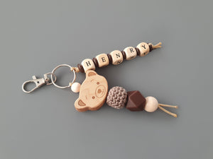 Schlüsselanhänger mit/ohne Namen - Bärchen