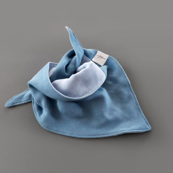 Baby Geschenkset für Mädchen 5-teilig: Halstuch, Greifling mit Knistertuch, Musselintuch, Schnullerkette und Babykarte, Geschenk zur Geburt, personalisiertes Geschenk, blue shadow/babyblau