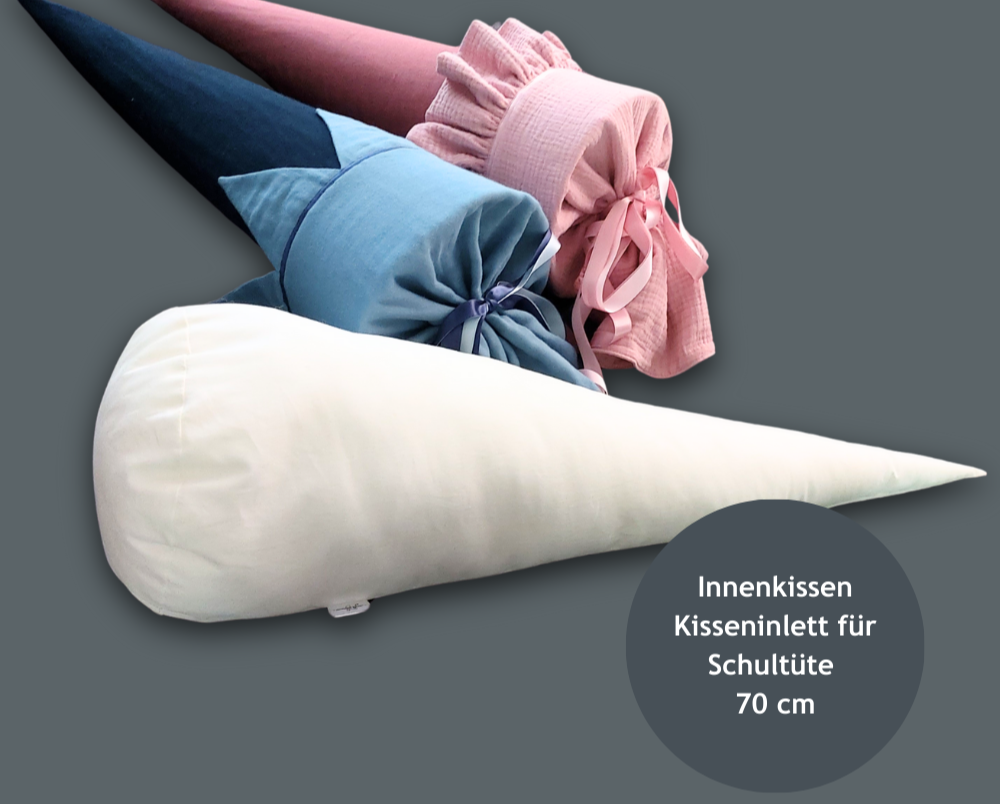 Kisseninlett für Schultüte 70 cm – Schultüte zum Kuscheln, Innenkissen zur Schultüten-Füllung, weiches Schultütenkissen, Kuschelkissen