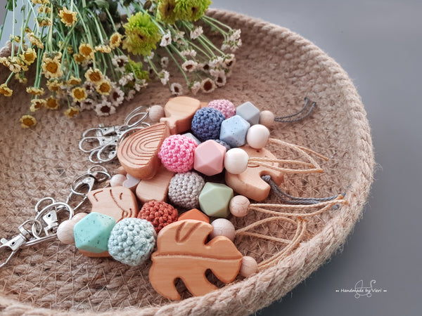 Schlüsselanhänger mit/ohne Namen - Panda - handmadebyvieri