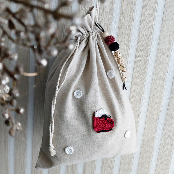 Stiefel Nikolaussäckchen personalisiert - groß 30x40 