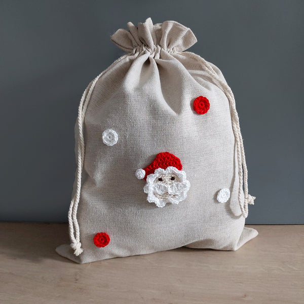 Nikolaus Stoffbeutel personalisiert - groß 30x40