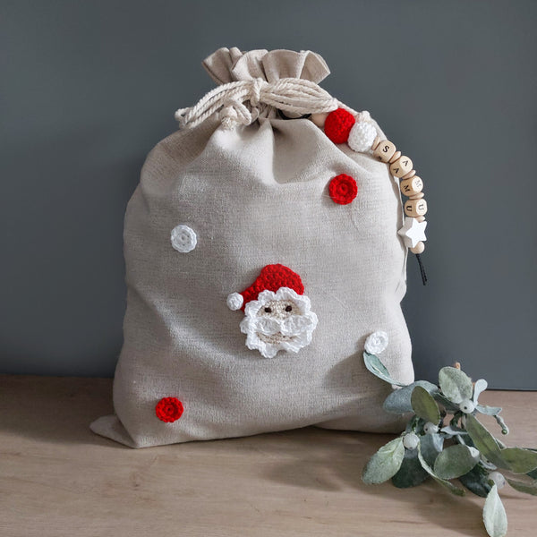 Nikolaus Stoffbeutel personalisiert - groß 30x40