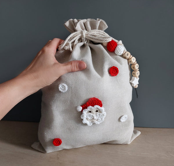 Nikolaus Stoffbeutel personalisiert - groß 30x40