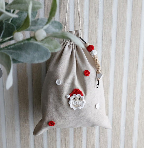 Nikolaus Stoffbeutel personalisiert - groß 30x40