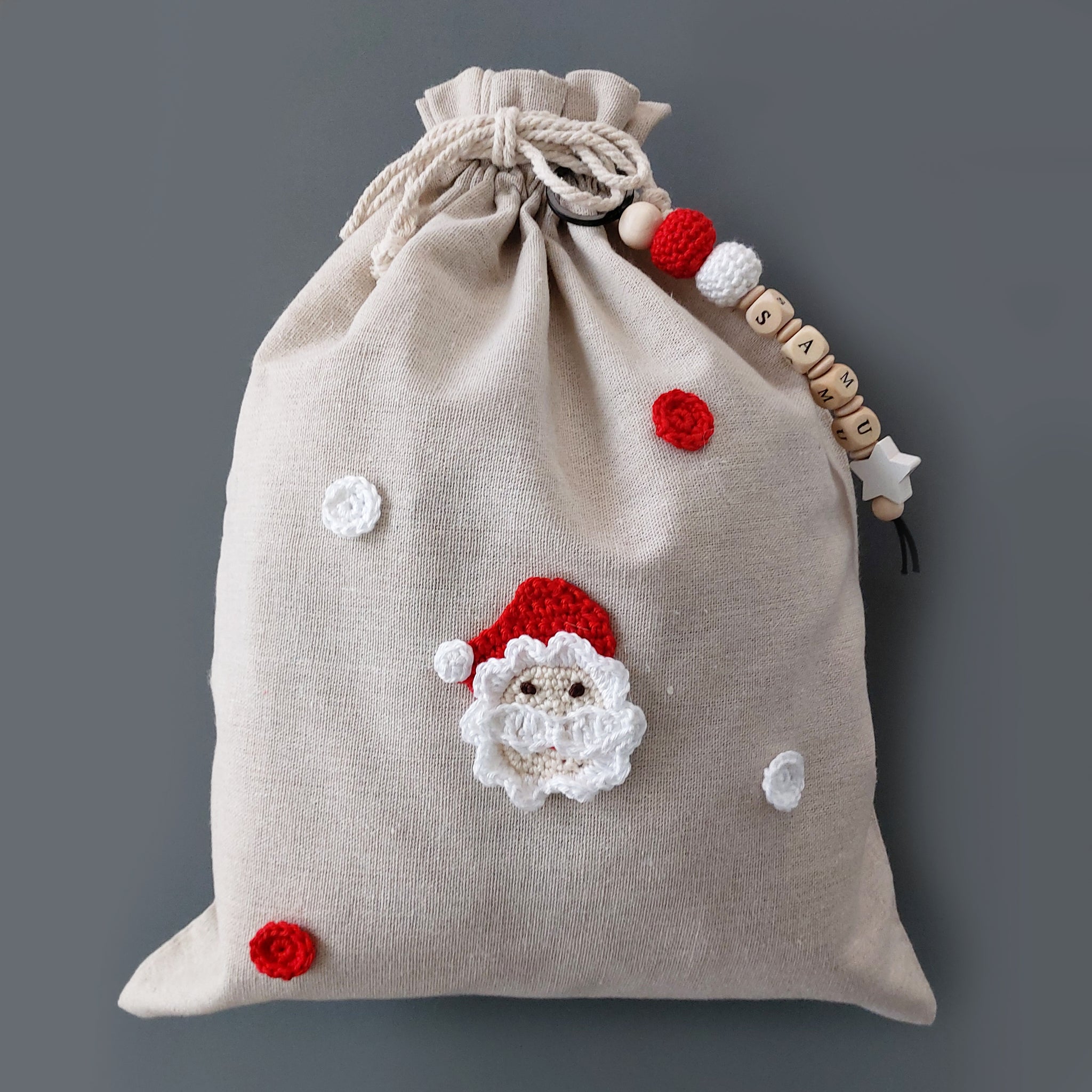 Nikolaus Stoffbeutel personalisiert - groß 30x40