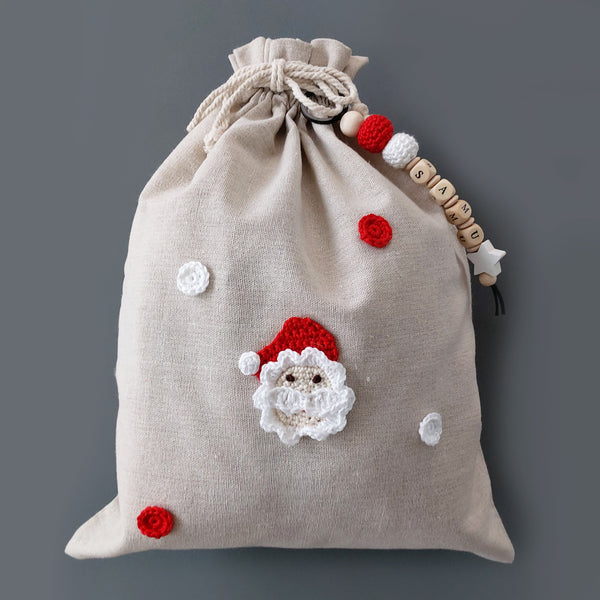 Nikolaus Stoffbeutel personalisiert - groß 30x40