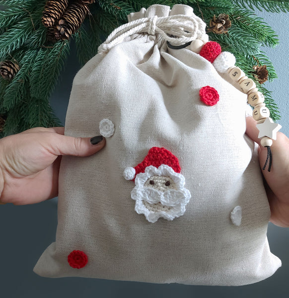 Nikolaus Stoffbeutel personalisiert - groß 30x40