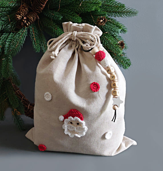 Nikolaus Stoffbeutel personalisiert - groß 30x40