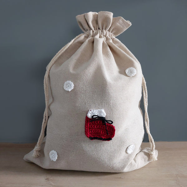 Stiefel Nikolaussäckchen personalisiert - groß 30x40 