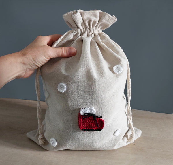 Stiefel Nikolaussäckchen personalisiert - groß 30x40 