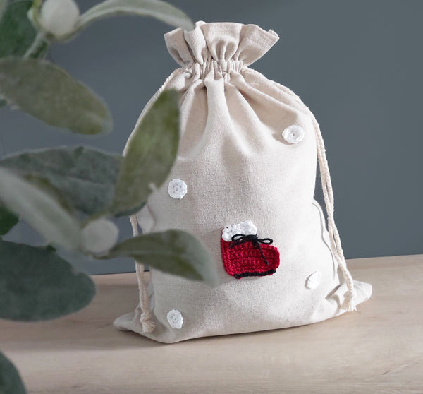 Stiefel Nikolaussäckchen personalisiert - groß 30x40 