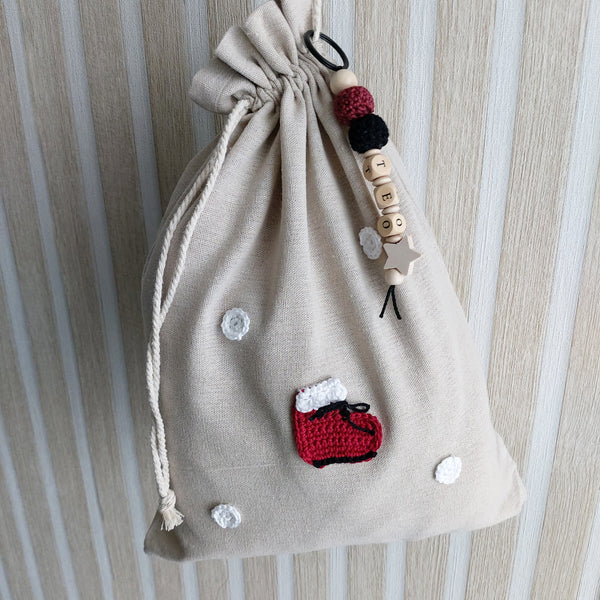 Stiefel Nikolaussäckchen personalisiert - groß 30x40