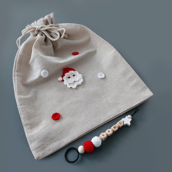 Nikolaus Stoffbeutel personalisiert - groß 30x40