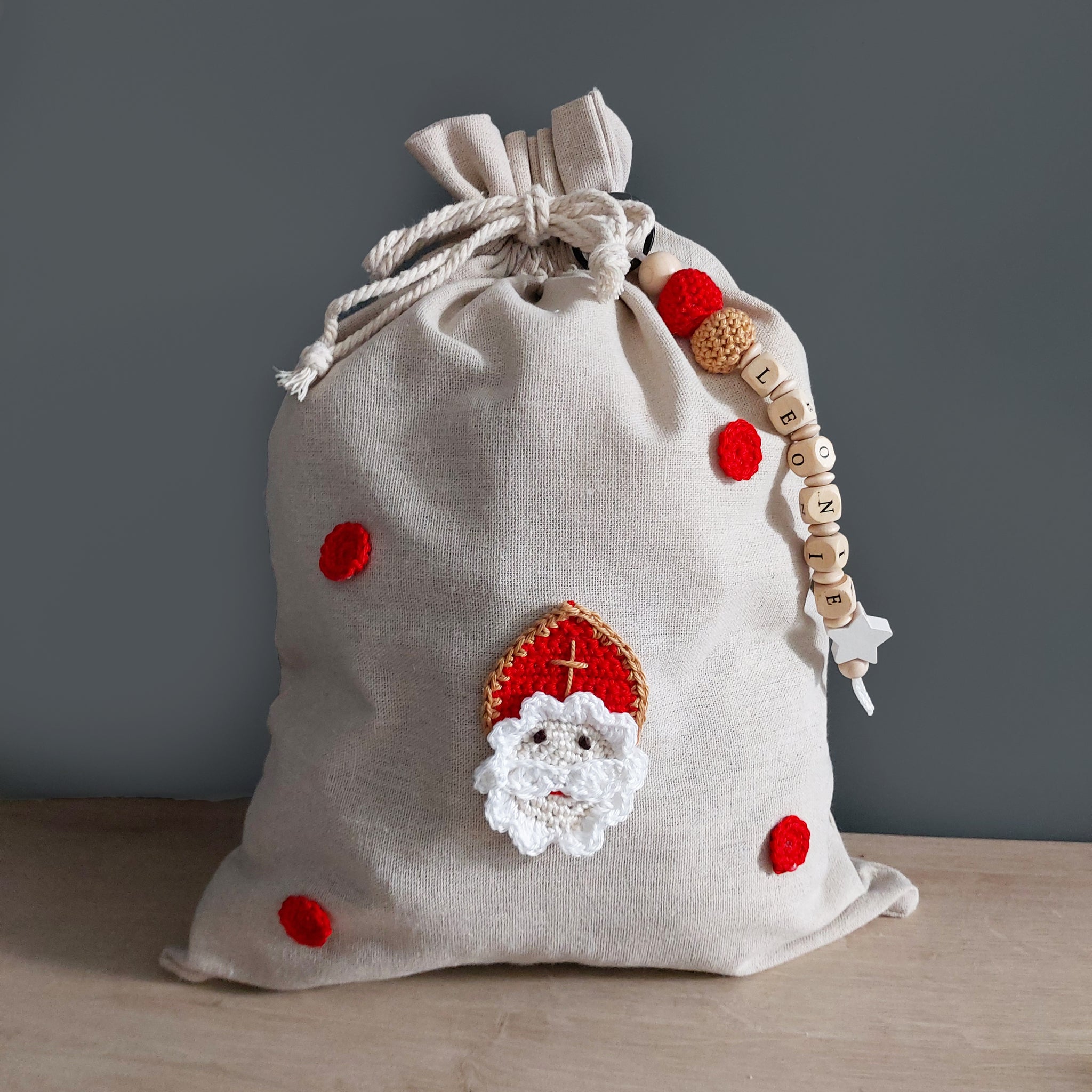 Bischof Nikolaussäckchen personalisiert - groß 30x40