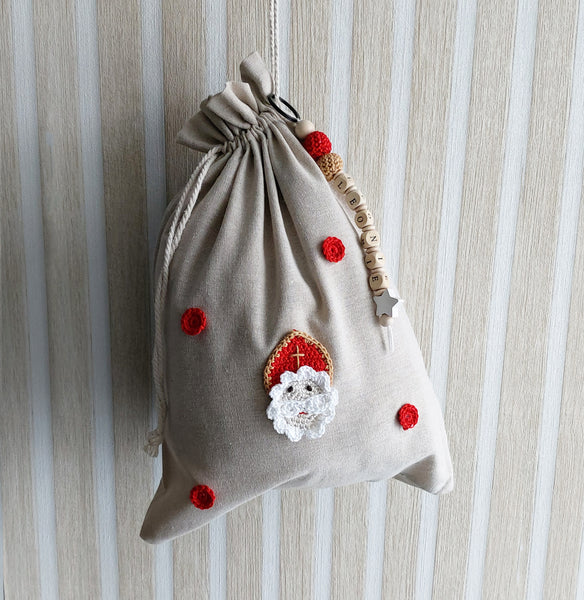 Bischof Nikolaussäckchen personalisiert - groß 30x40