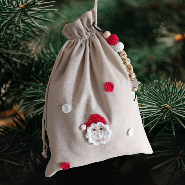 Nikolaus Stoffbeutel personalisiert - groß 30x40