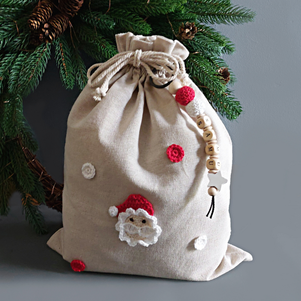 Nikolaus Stoffbeutel personalisiert - groß 30x40