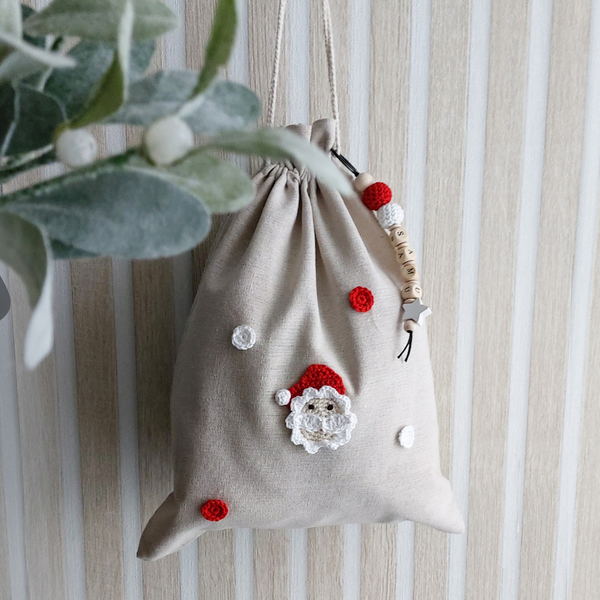 Nikolaus Stoffbeutel personalisiert - groß 30x40