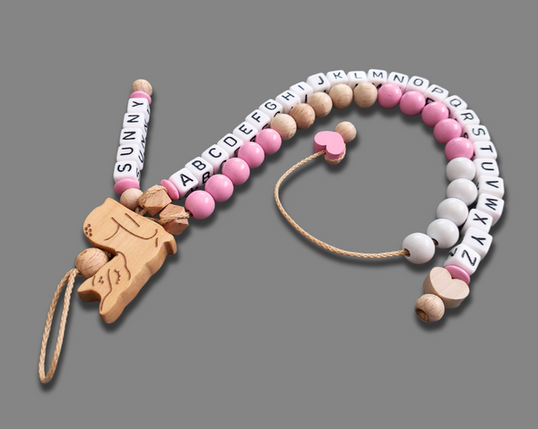 Rechenkette + ABC Kette mit Name - rosa