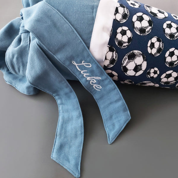 Personalisierte Schultüte Fussball blau