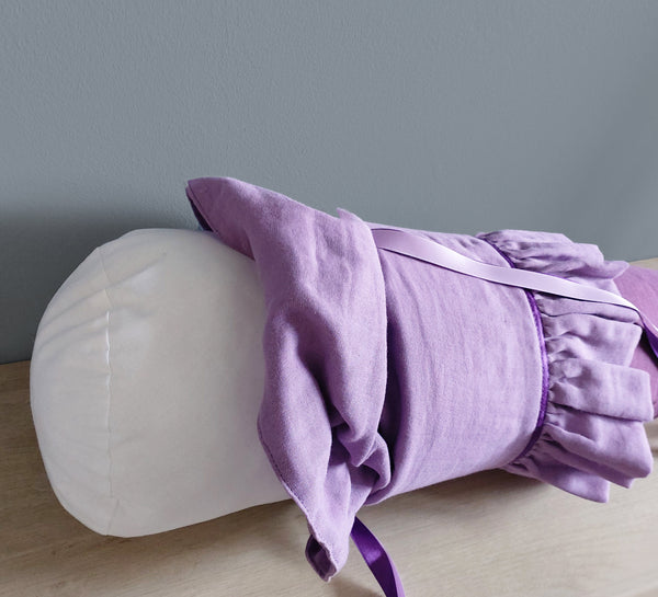 Personalisierte Schultüte aus Musselin in lila für Mädchen - Stoffschultüte mit Name zur Einschulung