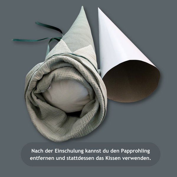 Kisseninlett für Schultüte 70 cm – Schultüte zum Kuscheln, Innenkissen zur Schultüten-Füllung, weiches Schultütenkissen, Kuschelkissen