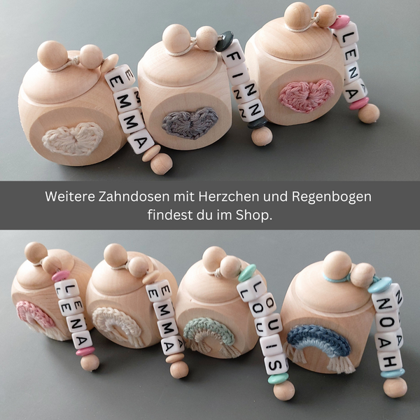 Persönliche Post von der Zahnfee und Milchzahndose - Herzchen in rosa