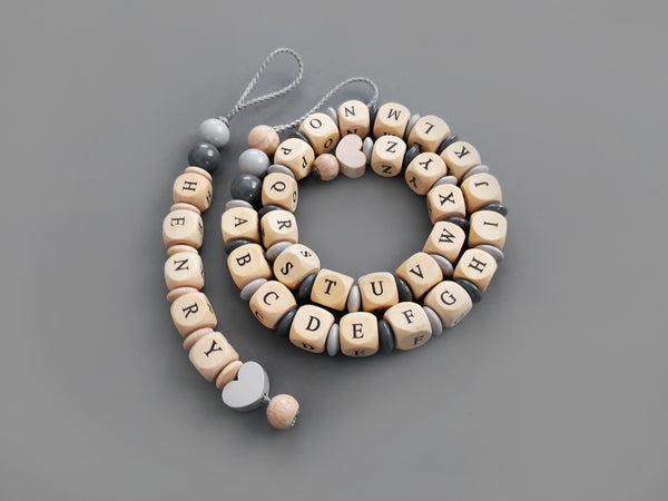 ABC Kette - Holz, verschiedene Farben