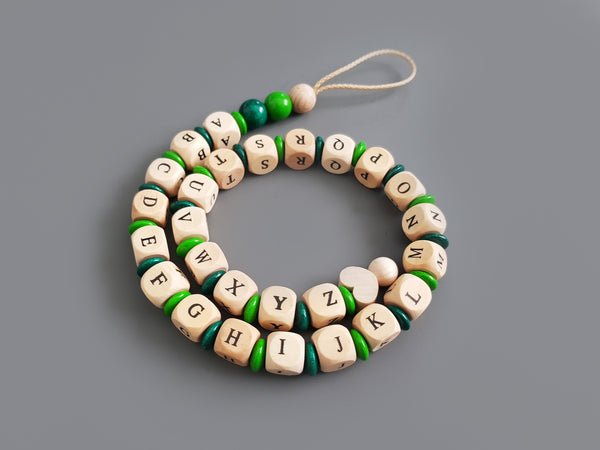 ABC Kette - Holz, verschiedene Farben