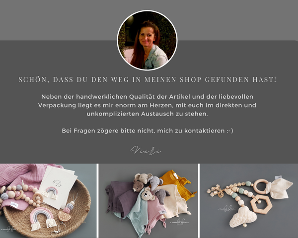 Personalisierte Baby Geschenkbox 3-teilig mit Knisterohren - Girlande, rosa