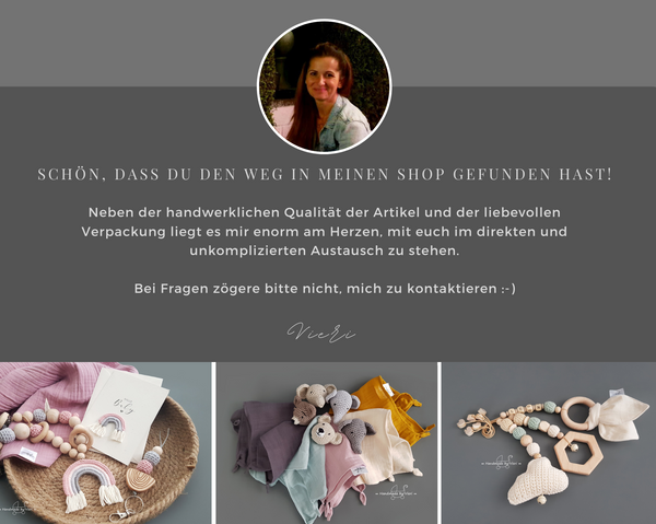 Personalisierte Geburtskarte - Girlande, grün/blau