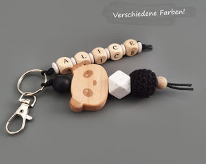 Schlüsselanhänger mit/ohne Namen - Panda