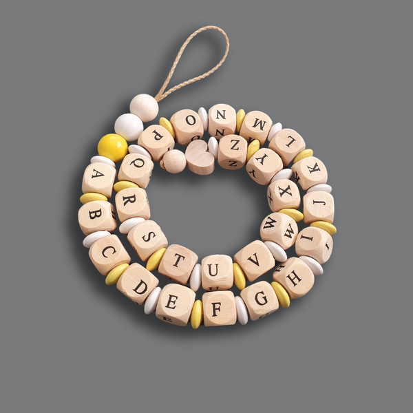 ABC Kette - Holz, verschiedene Farben