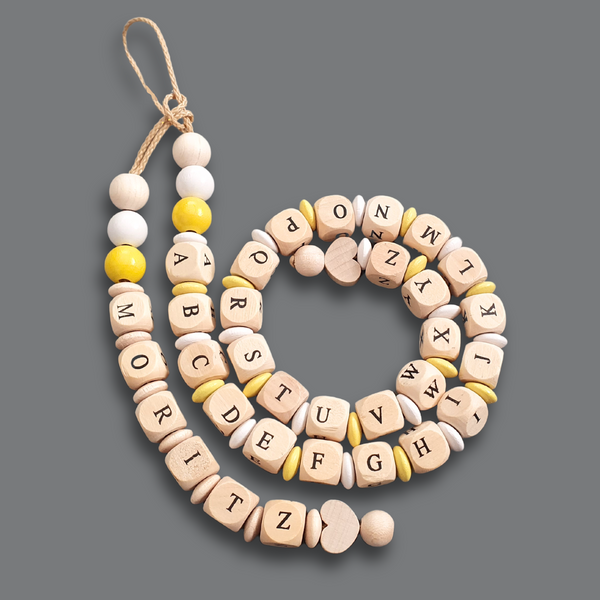 ABC Kette - Holz, verschiedene Farben