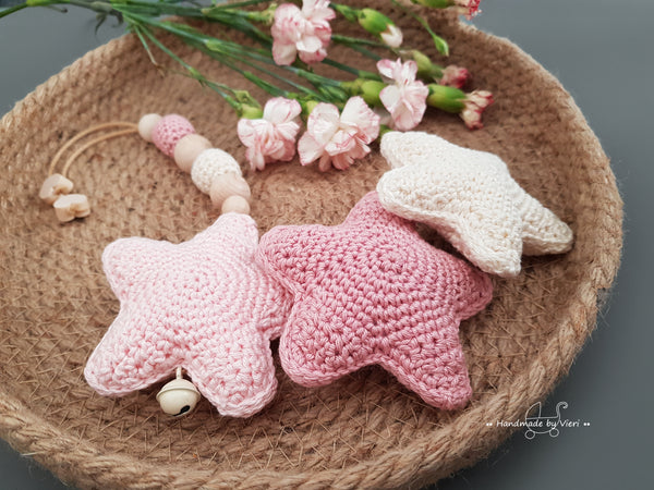 Anhänger ohne Name - großer Stern, verschiedene Farben - handmadebyvieri