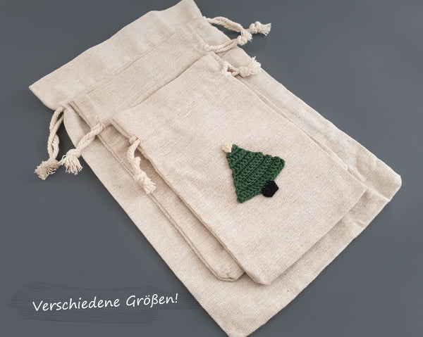großer Weihnachtsbeutel mit Namen - Tannenbaum/ Weihnachtsbaum