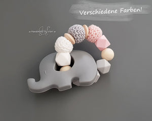 Beißring aus Silikon ohne Namen - Elefant, &nbsp;freie Farbwahl