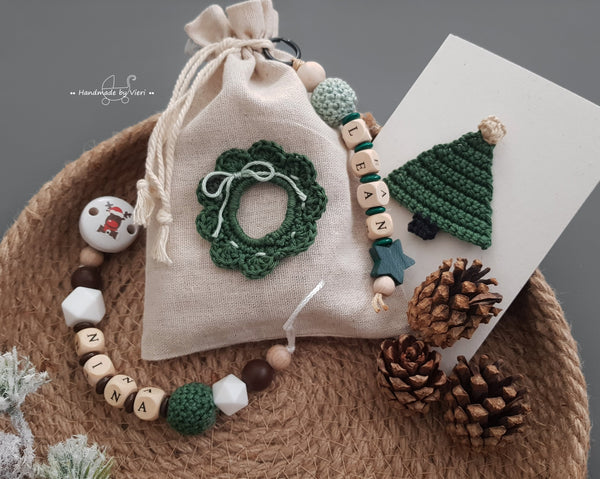 großer Weihnachtsbeutel mit Namen - Tannenbaum/ Weihnachtsbaum