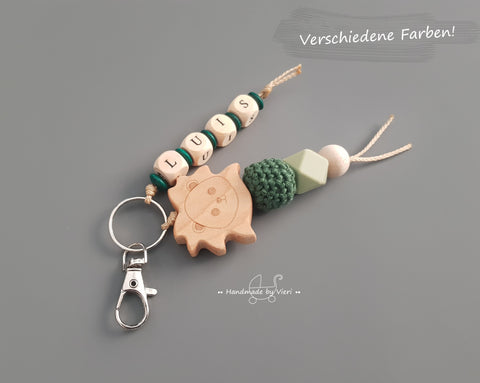 Schlüsselanhänger mit/ohne Namen - Löwe - handmadebyvieri