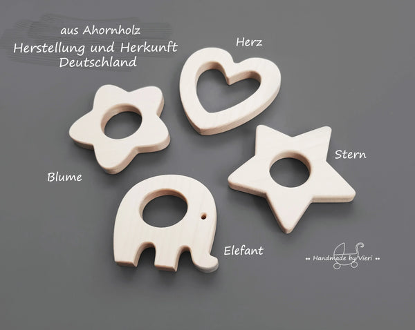 Personalisiertes Set Spielbogenanhänger - Stern/Wolke/Knisterohren in altrosa/grau
