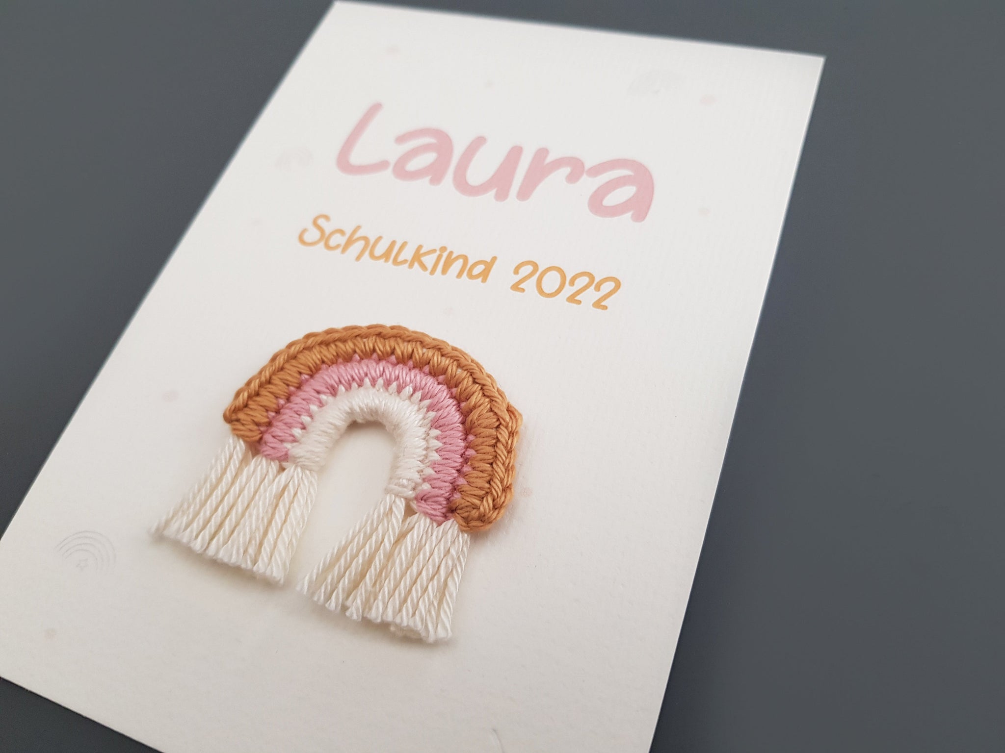 Schulkind 2023 personalisierte Einladungskarten - Regenbogen