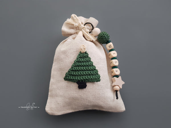 Nikolaussäckchen / Nikolausstiefel mit Namen - Tannenbaum