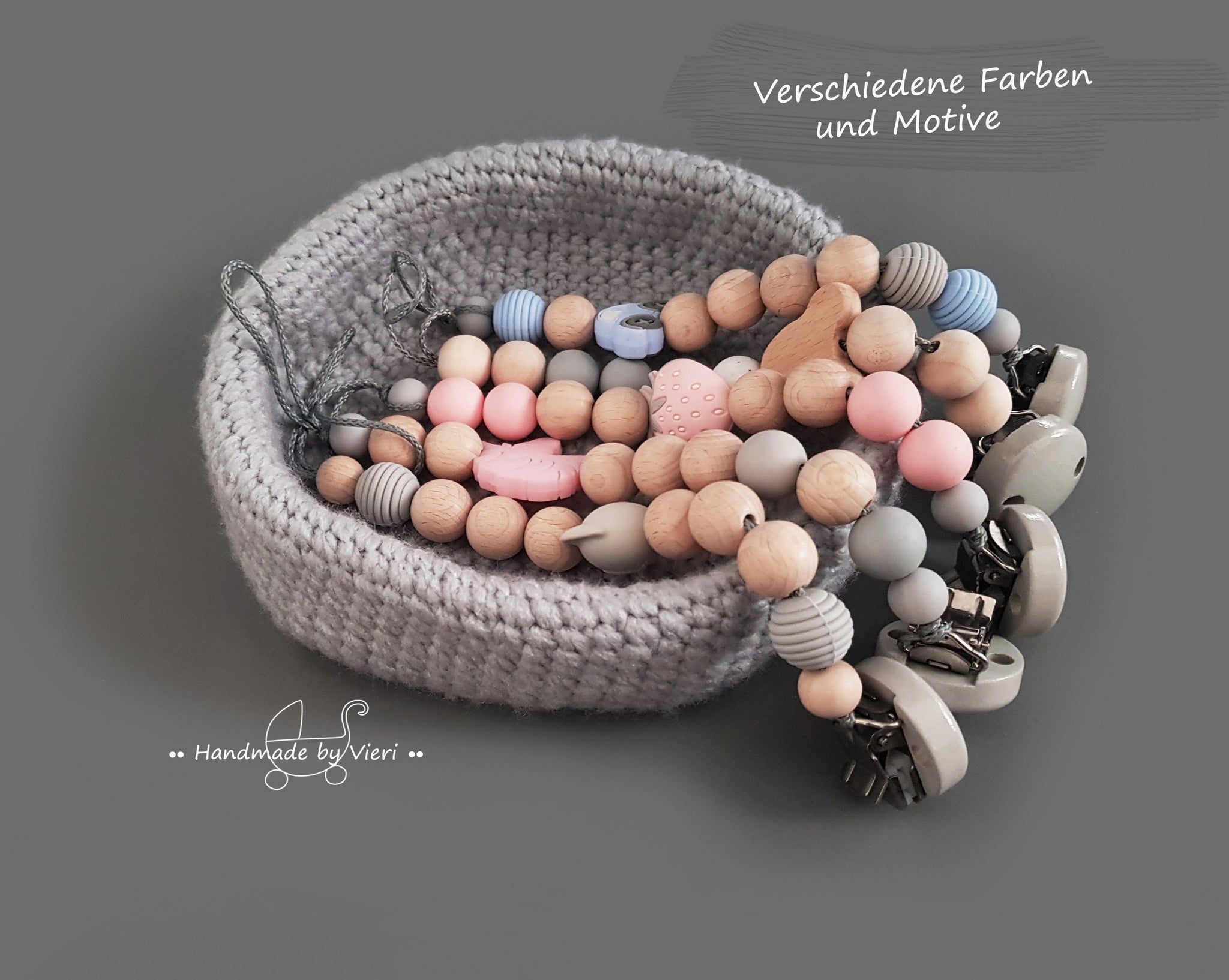 Schnullerkette ohne Namen – verschiedene Motive II - handmadebyvieri