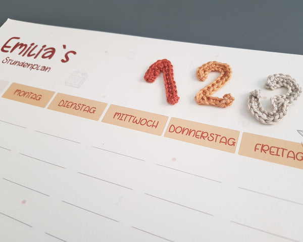 123/ABC 3-teiliges Geschenkset mit Namen- fuchs/senf, Schulkind 2023