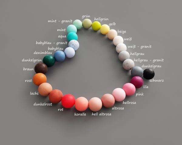 Schnullerkette ohne Namen - Regenbogen
