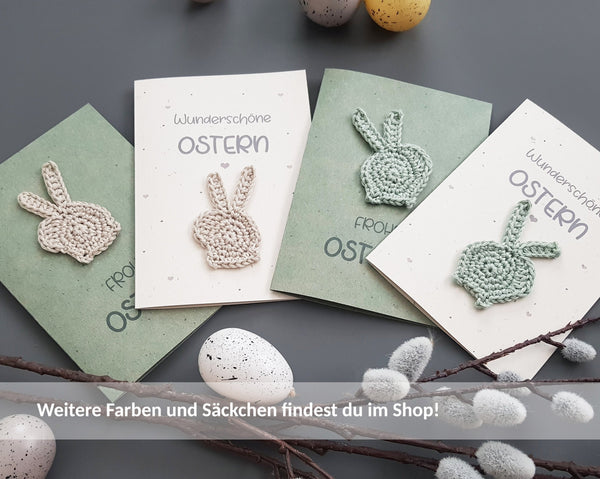Karte mit Osterhasen - Wunderschöne Ostern, sand